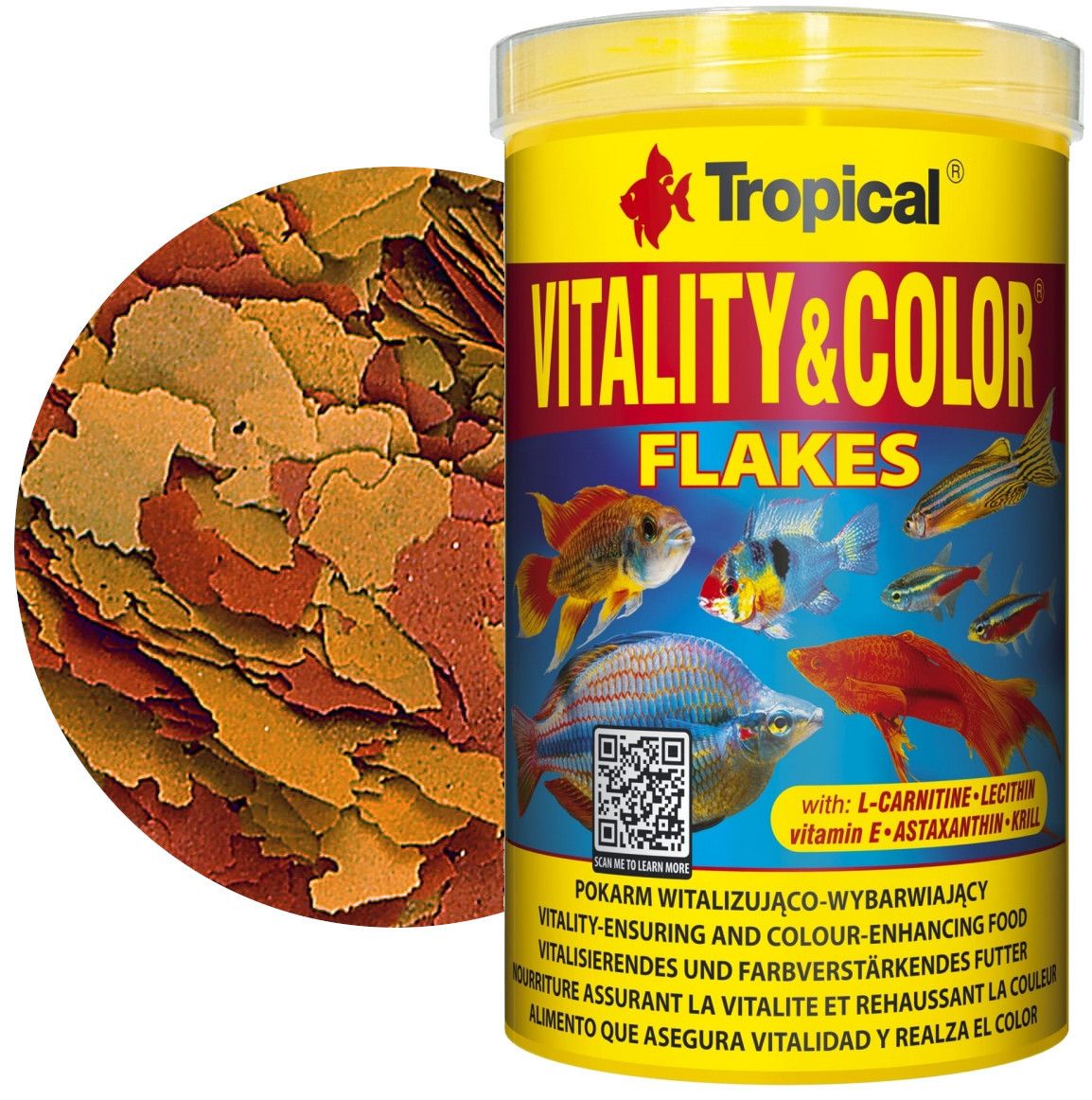 Tropical Vitality & Color 1000ml - 200g Pokarm wybarwiający dla ryb