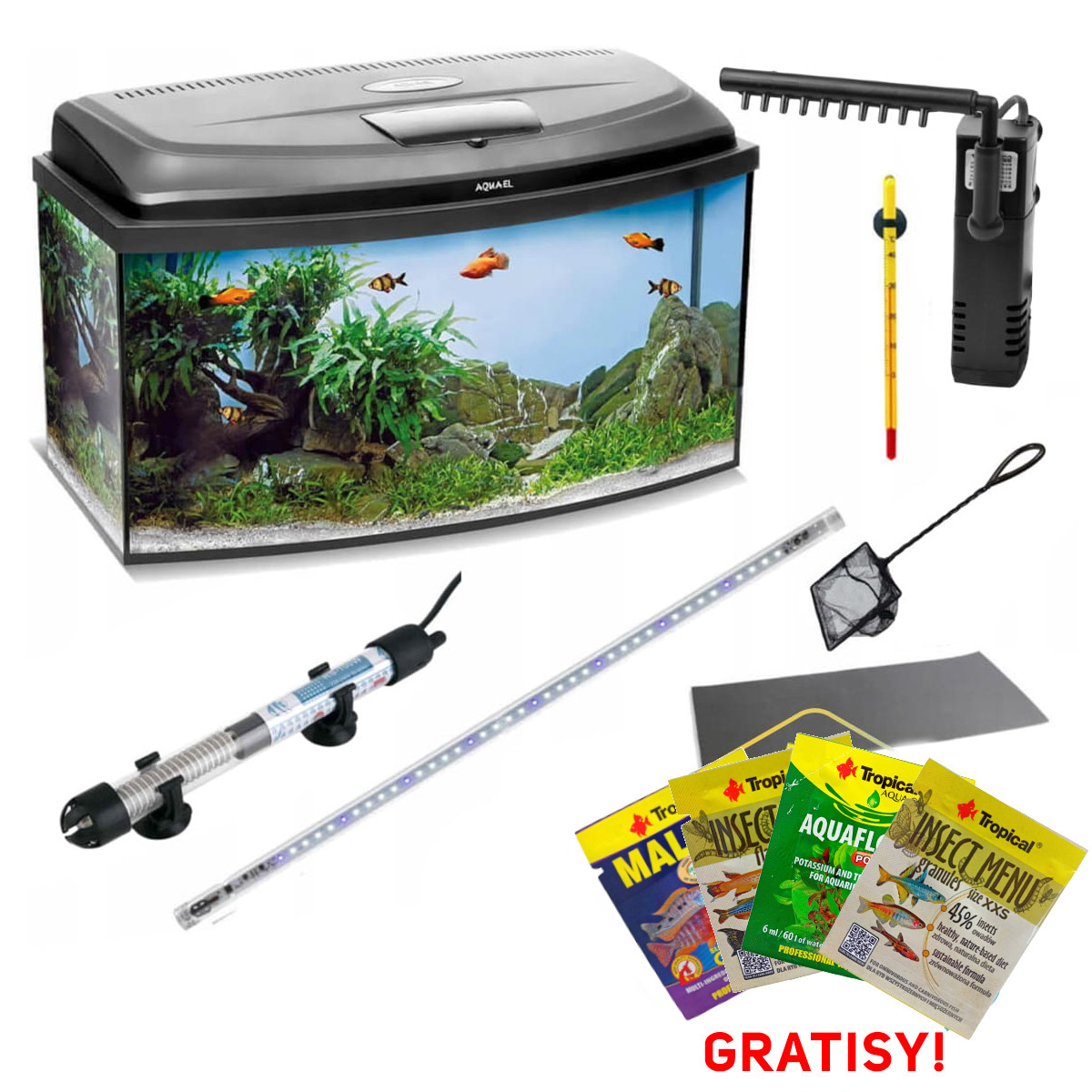Akwarium 102L LED D&N profil + full wyposażenie - V1