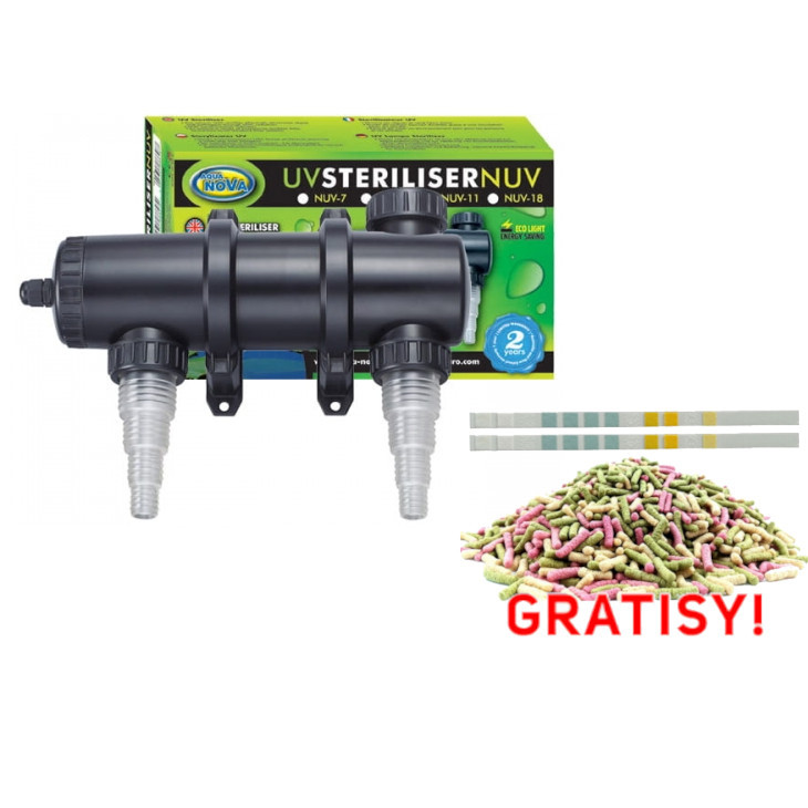 Aqua Nova Lampa UV-C 11W - eliminator glonów 5500L + gratisy