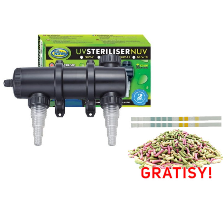 Aqua Nova Lampa UV-C 18W - eliminator UV-C glonów + gratisy