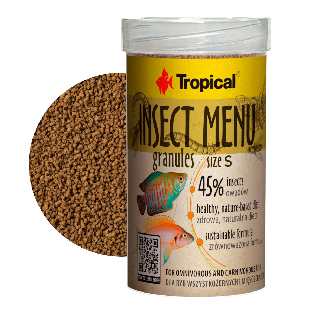Tropical Insect Menu Granules S 250ml Pokarm 45% owadów