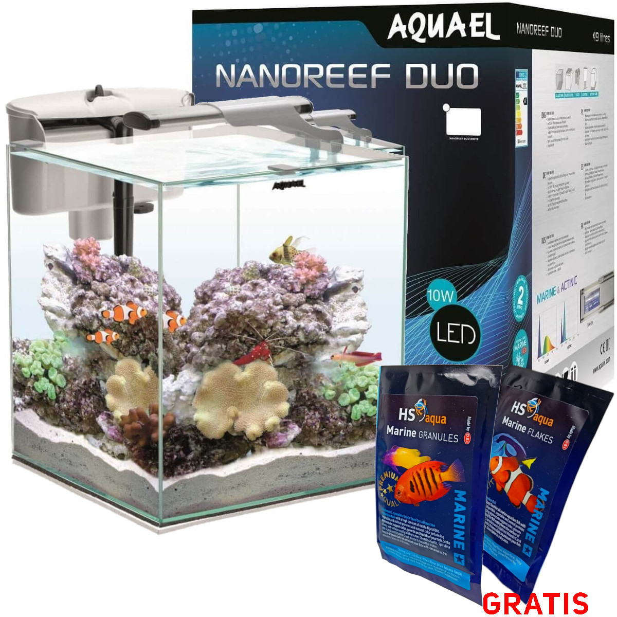 Aquael Nano Reef Duo 35 2.0 - Zestaw akwarium morskie + gratisy