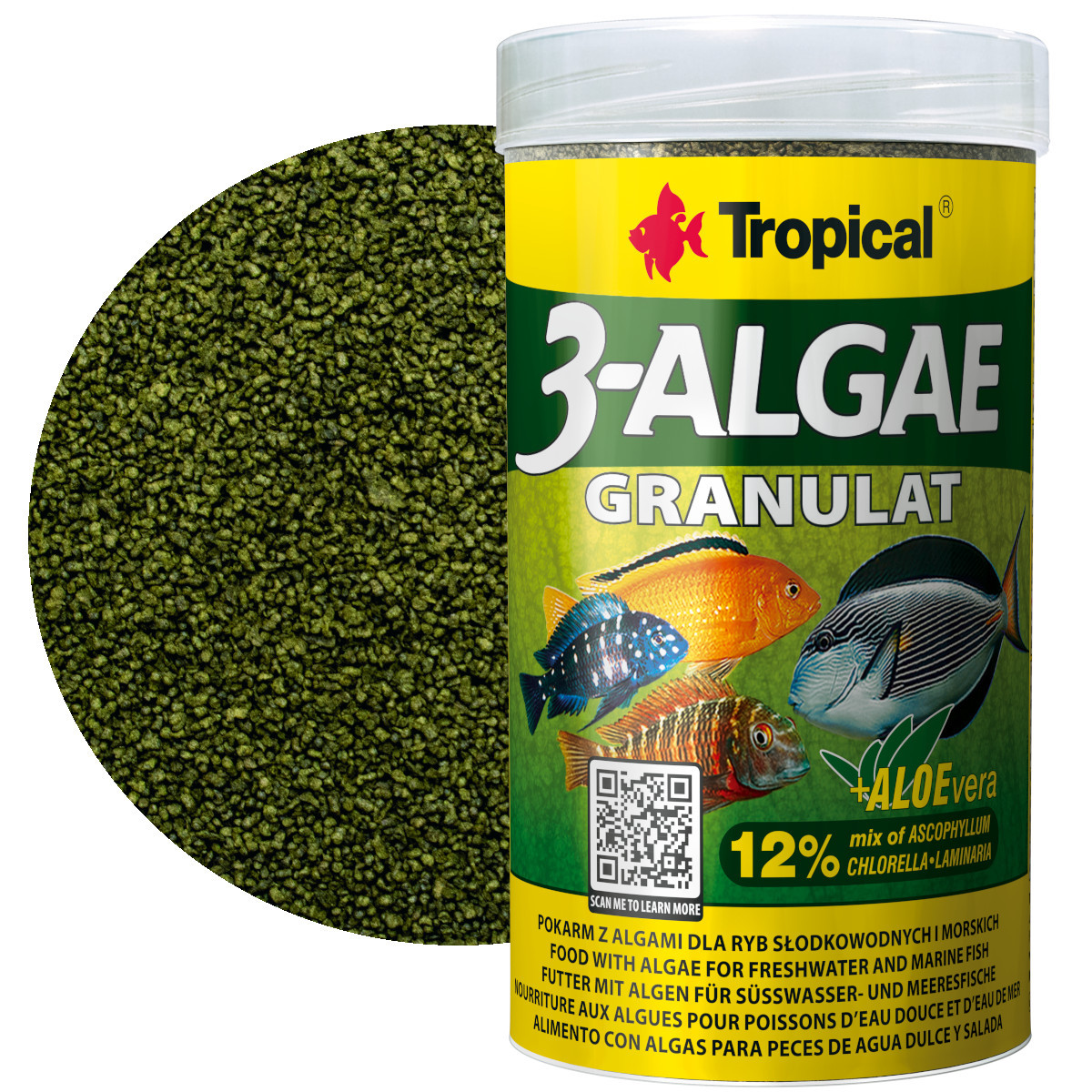 Tropical 3-Algae Granulat 250ml - 110g Pokarm roślinny