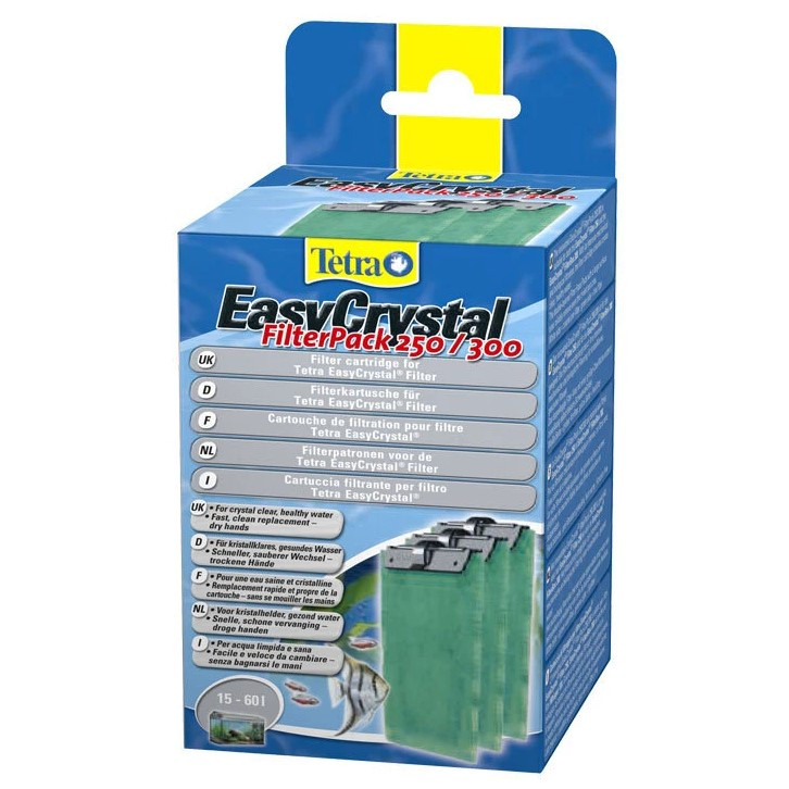 Tetra EasyCrystal FilterPack C250/300 - Wkład 3szt do filtra EasyCrystal 250/300