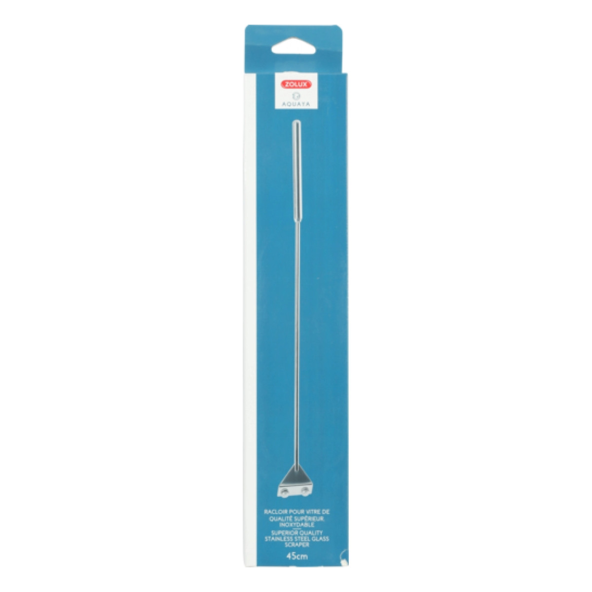 Zolux Skrobak metalowy 45cm do akwarium - usuwa glony