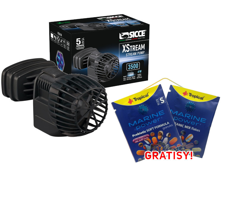 Sicce XStream 3500 Pompa cyrkulacyjna falownik wave + gratisy