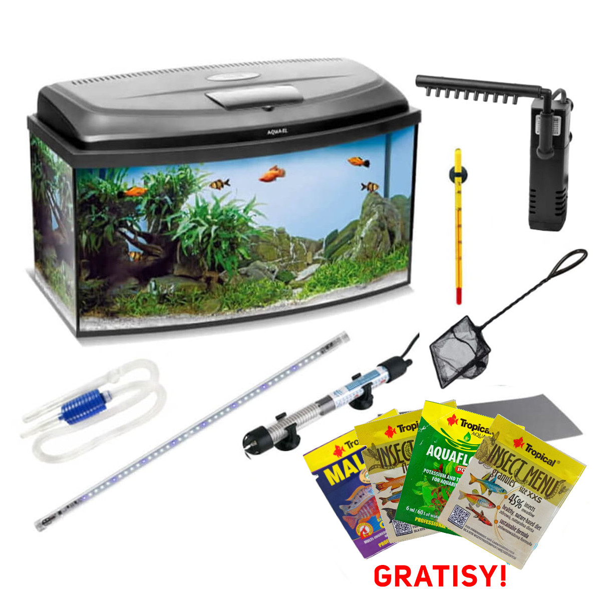 Akwarium 102L LED D&N profil + full wyposażenie - V2