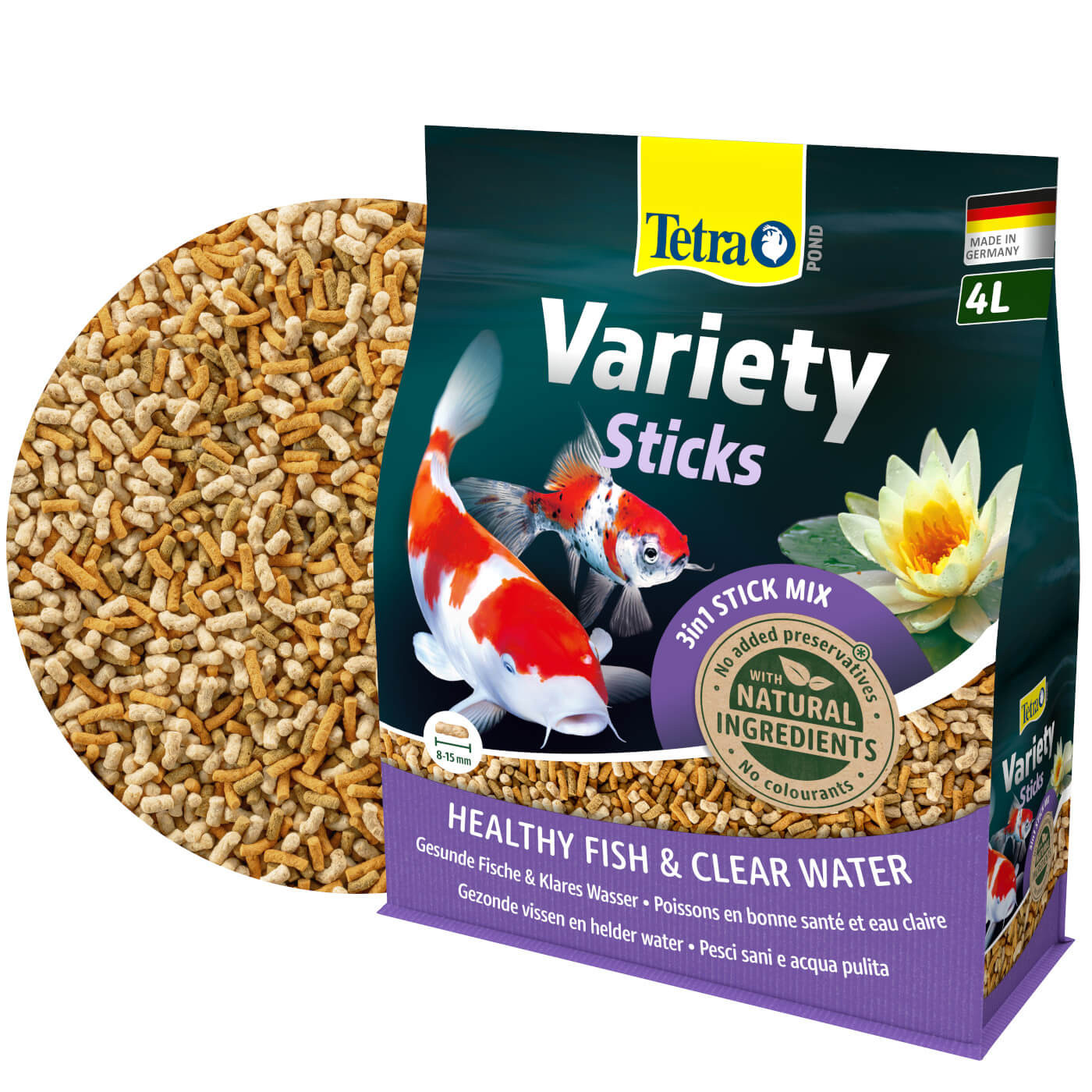 Tetra Pond Variety Sticks 4L - 600g MIX 3 pokarmów dla ryb