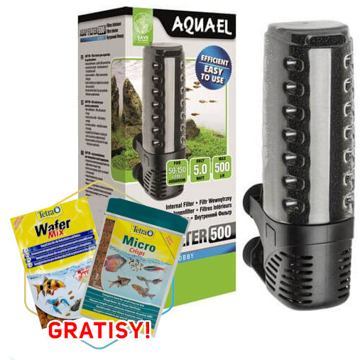 Aquael ASAP 500 Filtr wewnętrzny - akwarium do 150L + gratisy
