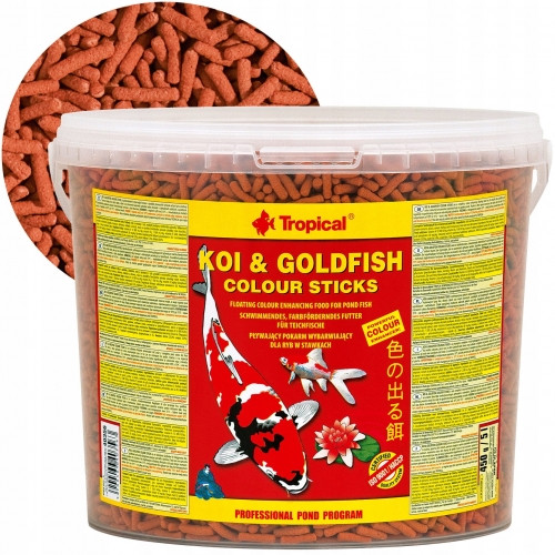 TROPICAL KOI & GOLDFISH COLOUR STICKS 5L- 450G POKARM DLA RYB
