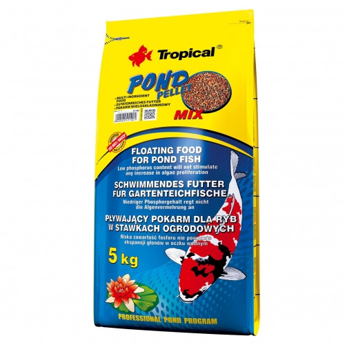 TROPICAL POND PELLET MIX 40L - 5KG POKARM DLA RYB