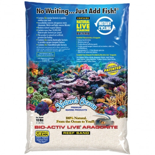 Nature's Ocean Bio-Activ Live Natural White 4,54kg żywy piasek