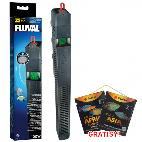 Fluval E100 grzałka z termostatem 100W do akwarium + gratisy
