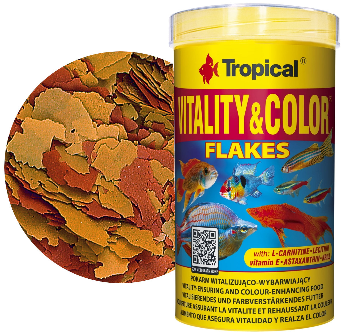Tropical Vitality & Color 500ml - 100g Pokarm wybarwiający dla ryb