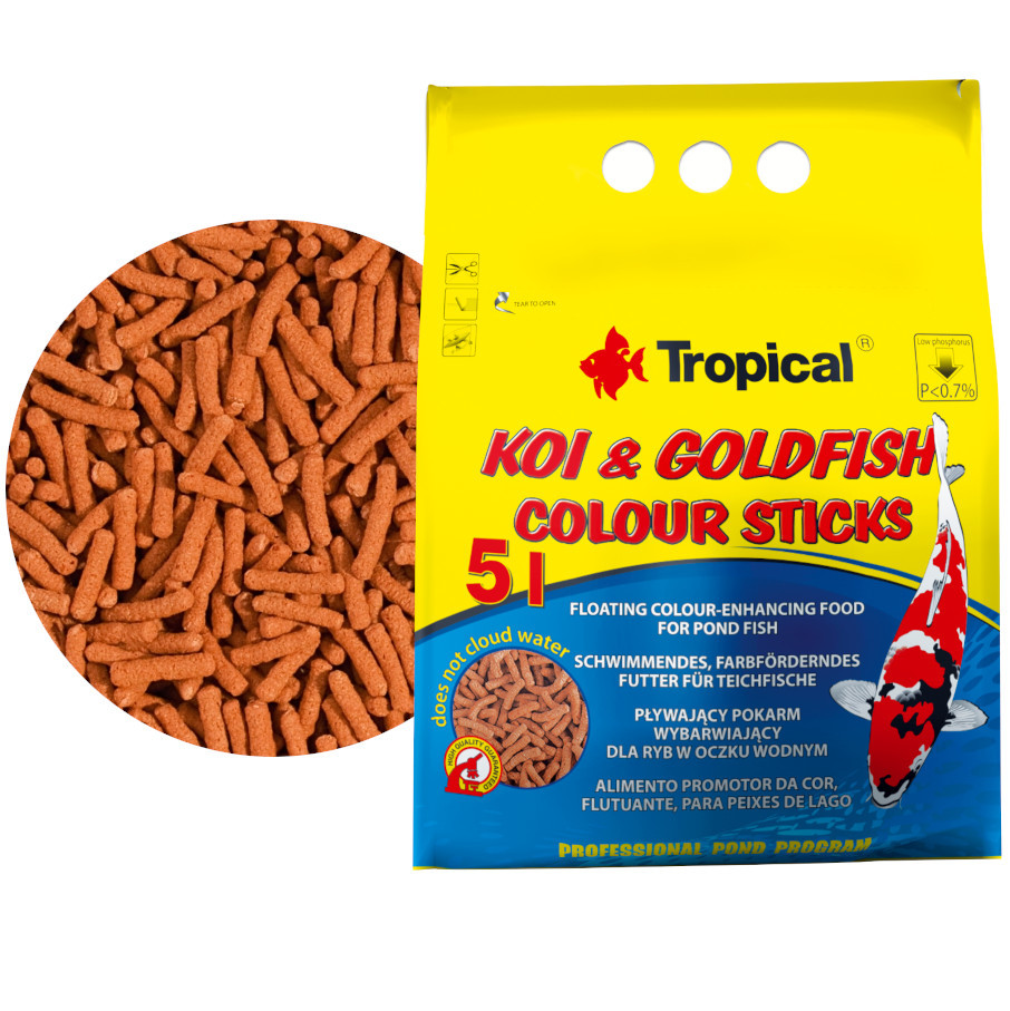Tropical Koi&Goldfish Colour Sticks 5L - 400g Pokarm dla ryb