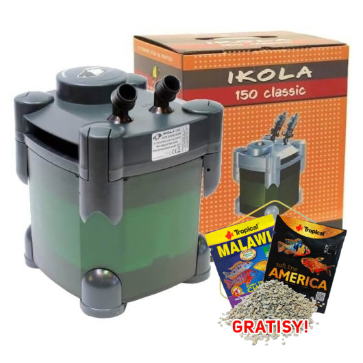 Ikola 150 Classic Filtr zewnętrzny do akwarium 150l + gratisy