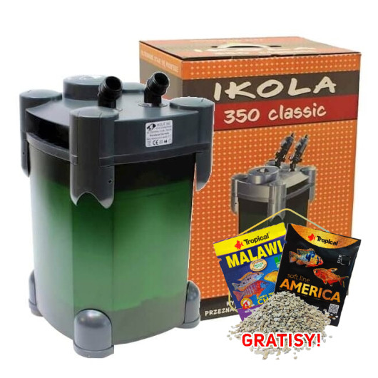 Ikola 350 Classic Filtr zewnętrzny do akwarium 350l + gratisy