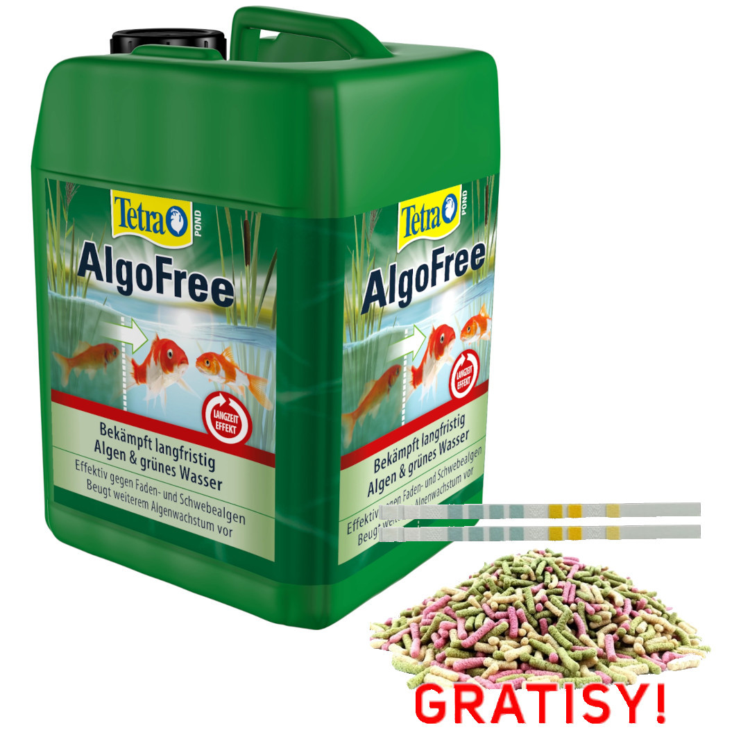Tetra Pond AlgoFree 3L Na zieloną wodę w oczku + gratisy