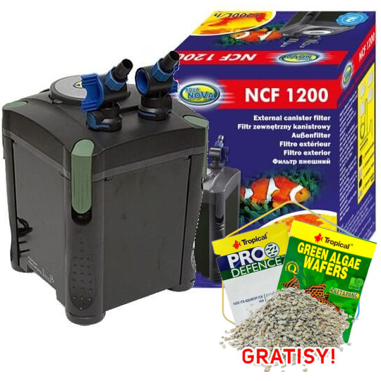 Aqua Nova NCF-1200 filtr zewnętrzny do akwarium + gratisy