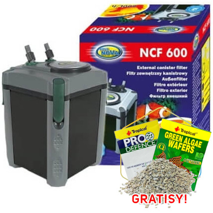 Aqua Nova NCF-600 filtr zewnętrzny do akwarium + gratisy
