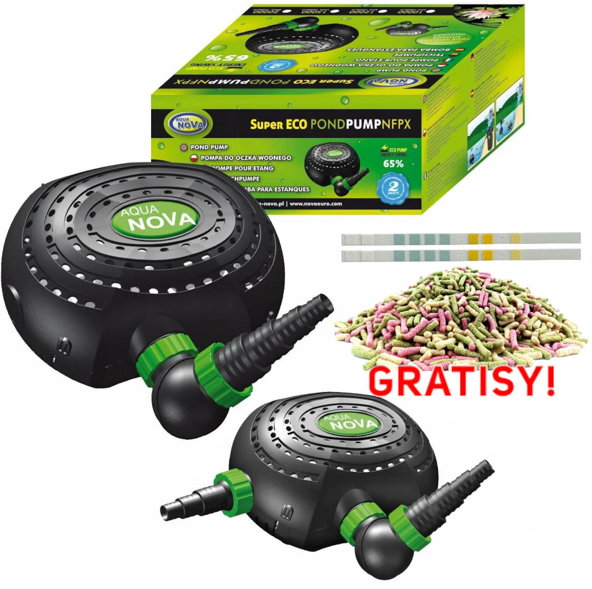 Aqua Nova NFPX-3500 Pompa do oczka wodnego ECO 14W + gratisy