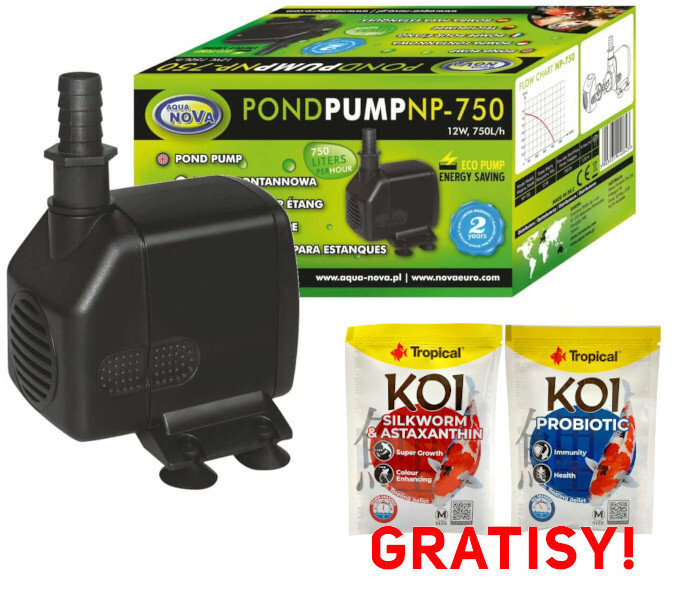 Aqua Nova NP-750 Pompa do oczka wodnego 750 L/H ECO 12W 