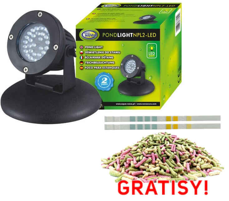 Aqua Nova NPL2-LED Oświetlenie LED do oczka + czujnik zmierzchu + gratisy