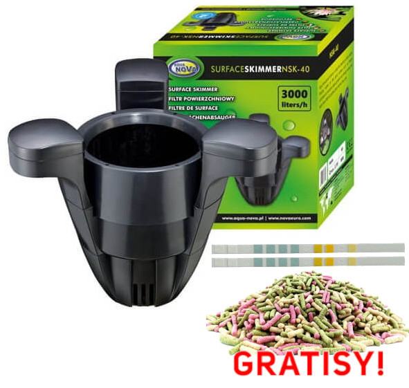 Aqua Nova NSK-40 Filtr skimmer z pompą + gratisy
