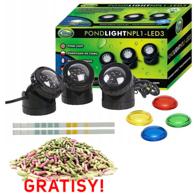 Aqua Nova NPL1-LED3 Oświetlenie LED do oczka + czujnik zmierzchu
