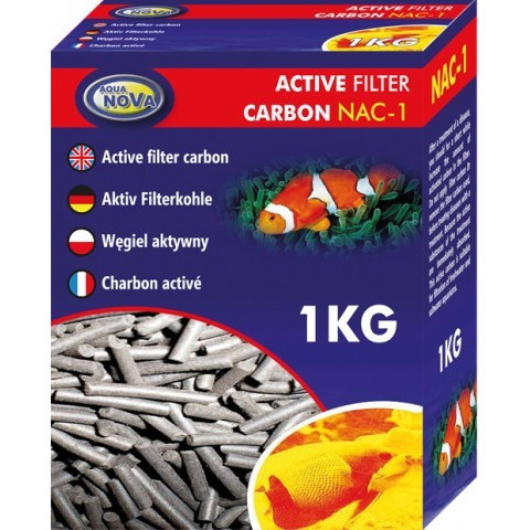 Aqua Nova NAC-1 Węgiel aktywny 1kg - 1600ml + siatka