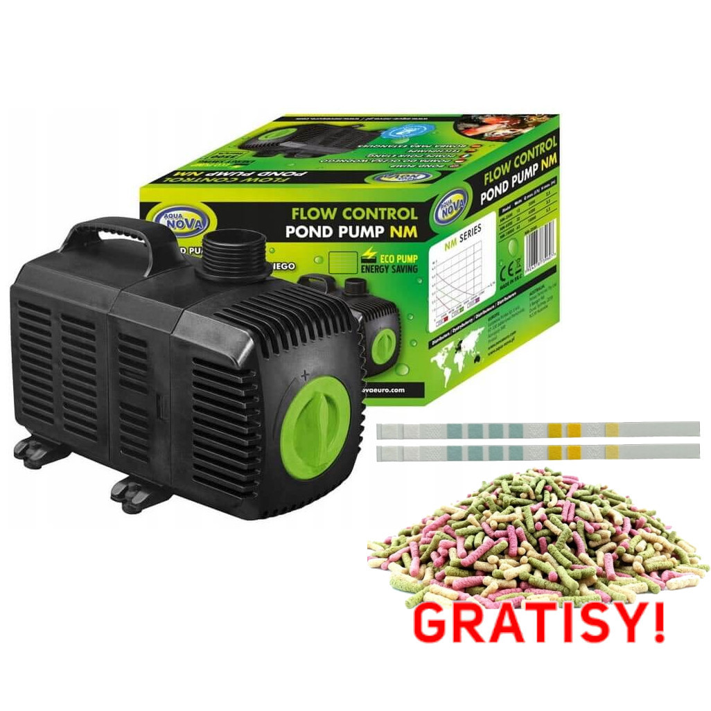 Aqua Nova NM-3500 Pompa do oczka wodnego 3500l/h ECO 12W + gratisy