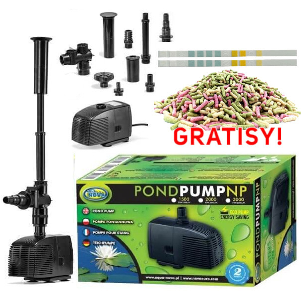 Aqua Nova NP-3000 Pompa fontannowa do oczka + 3 dysze + gratisy
