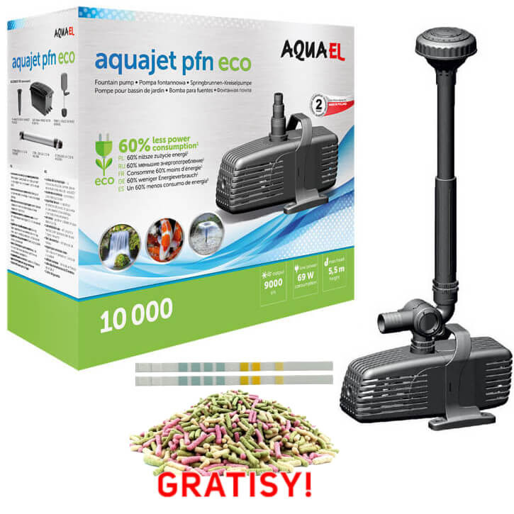 AQUAEL PFN-10000 ECO POMPA FONTANNOWA DO OCZKA WODNEGO 9000L/H 69W + GRATISY