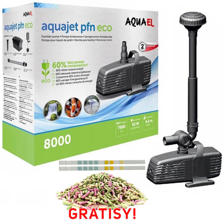 AQUAEL PFN-8000 ECO POMPA FONTANNOWA DO OCZKA WODNEGO 7500L/H 52W + GRATISY