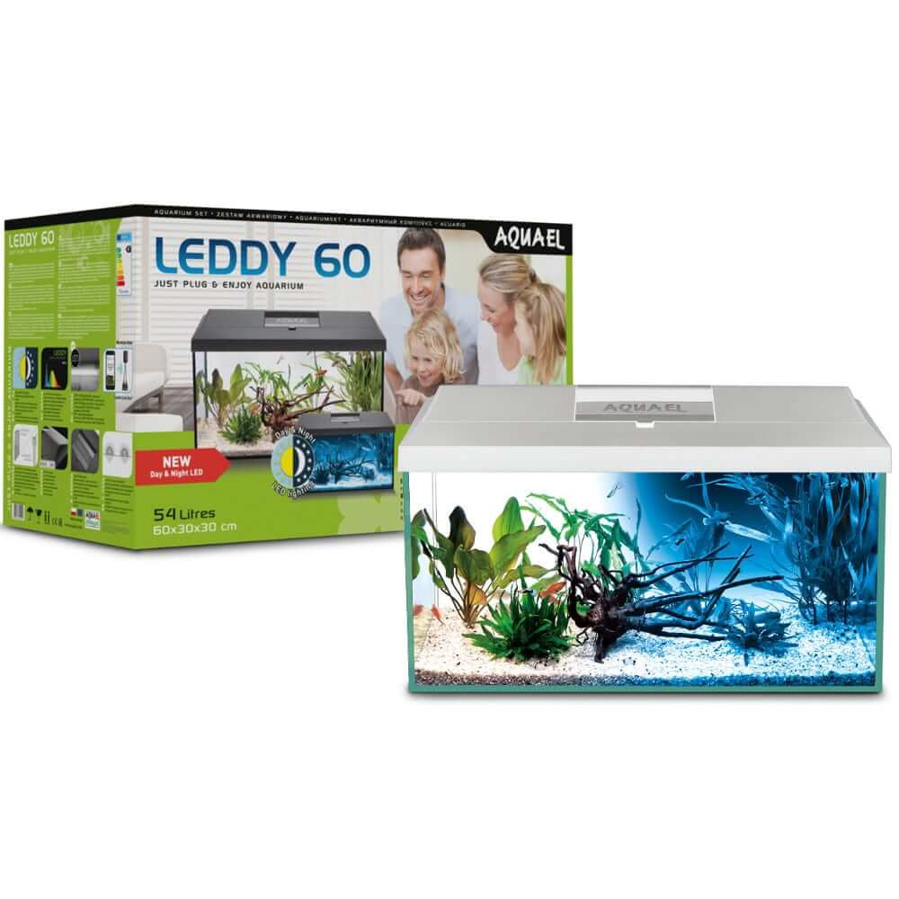 Aquael Leddy Day&Night 60 2.0 Zestaw akwarium LED biały + gratisy