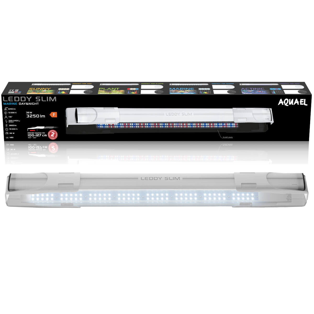 Aquael Leddy Slim Marine D&N 32W czarna belka LED 80-100cm