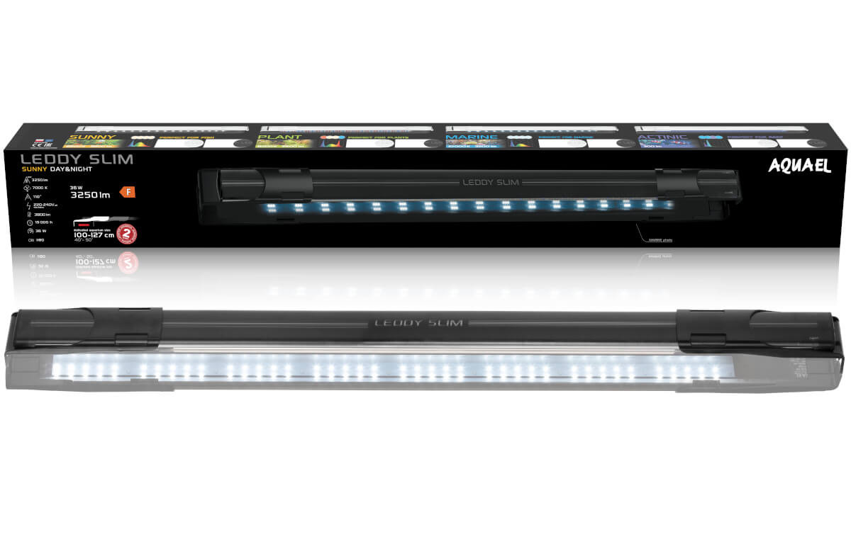 Aquael Leddy Slim Sunny Day&Night 36W czarna belka LED 100-120cm