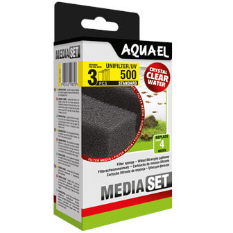Aquael Media Set UniFilterUV 500 Wkład gąbkowy 3szt. 113913