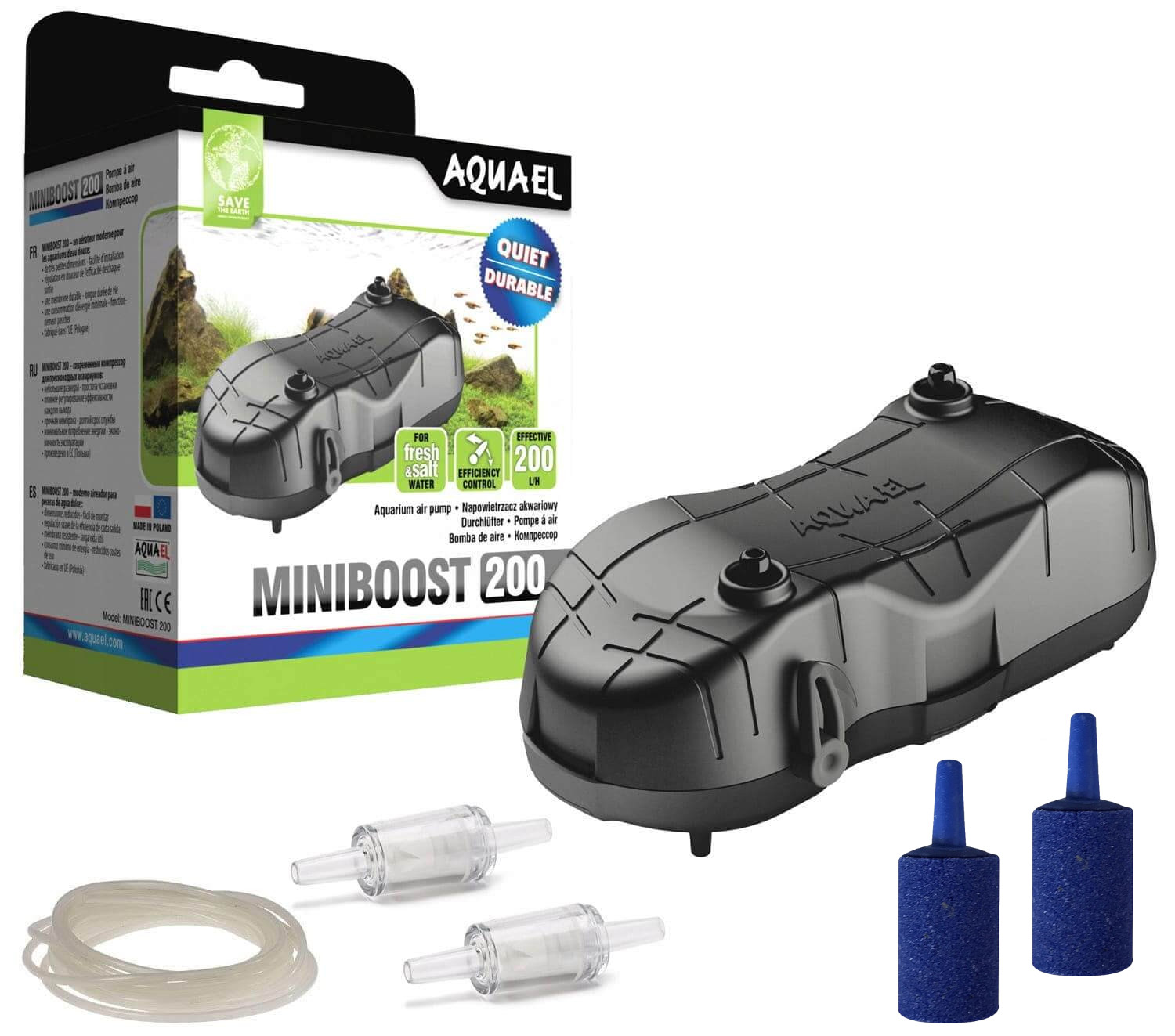 Aquael Miniboost 200 napowietrzacz + zestaw