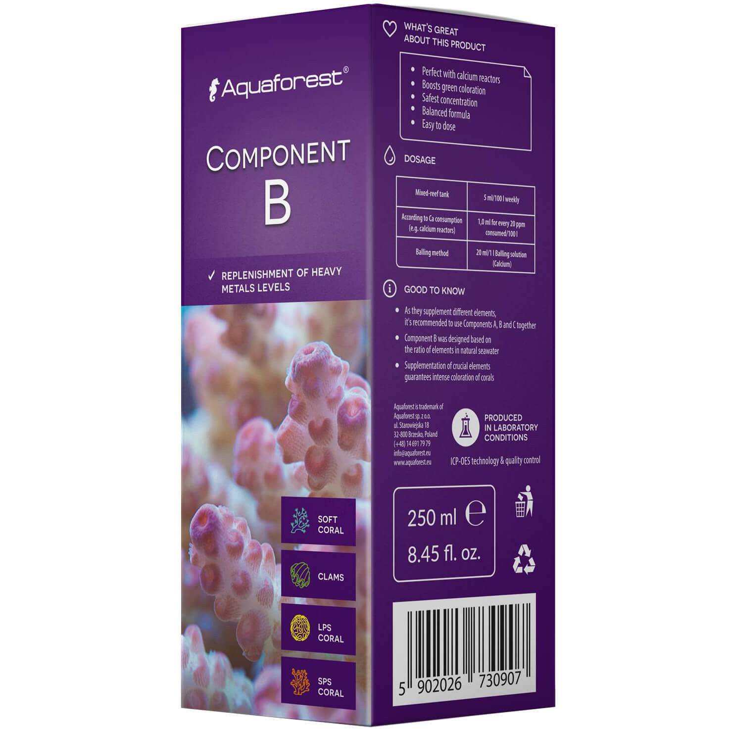 Aquaforest AF Component B 250ml - dla korali