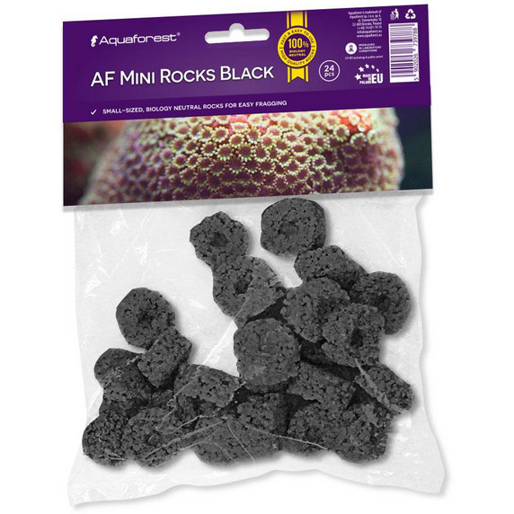 Aquaforest AF Mini Rocks Black 24szt. podstawki pod koralowce