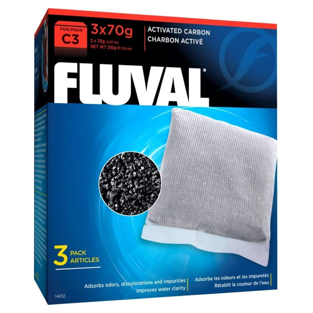 Fluval Węgiel aktywny wkład 3x70g do filtra C3