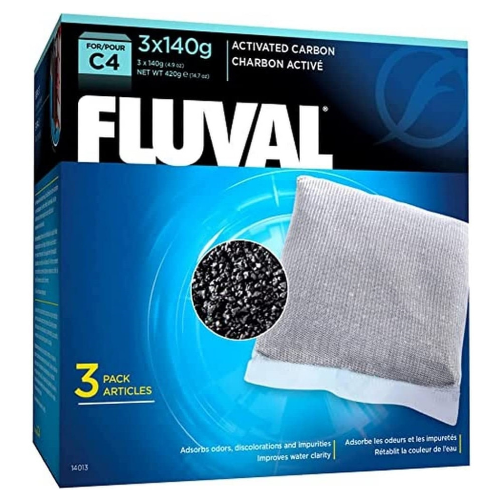 Fluval Węgiel aktywny wkład 3x140g do filtra C4