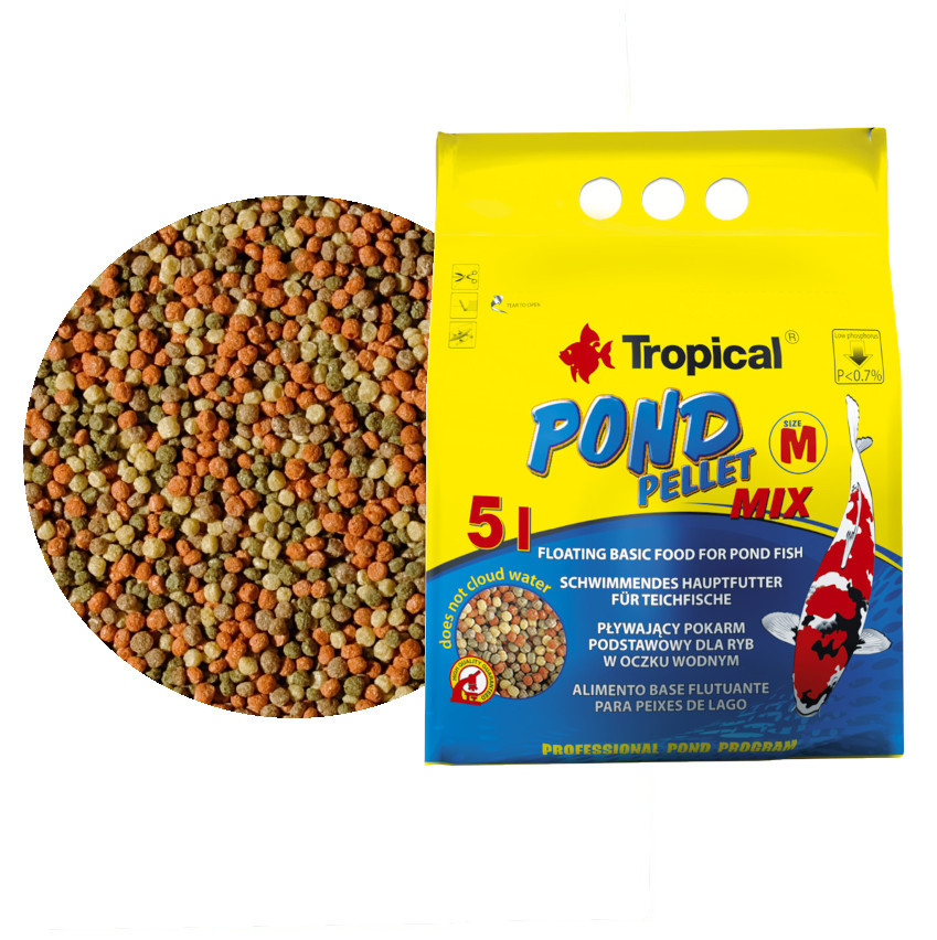 Tropical Pond Pellet Mix M 5L - 550 g Pokarm dla ryb oczko wodne