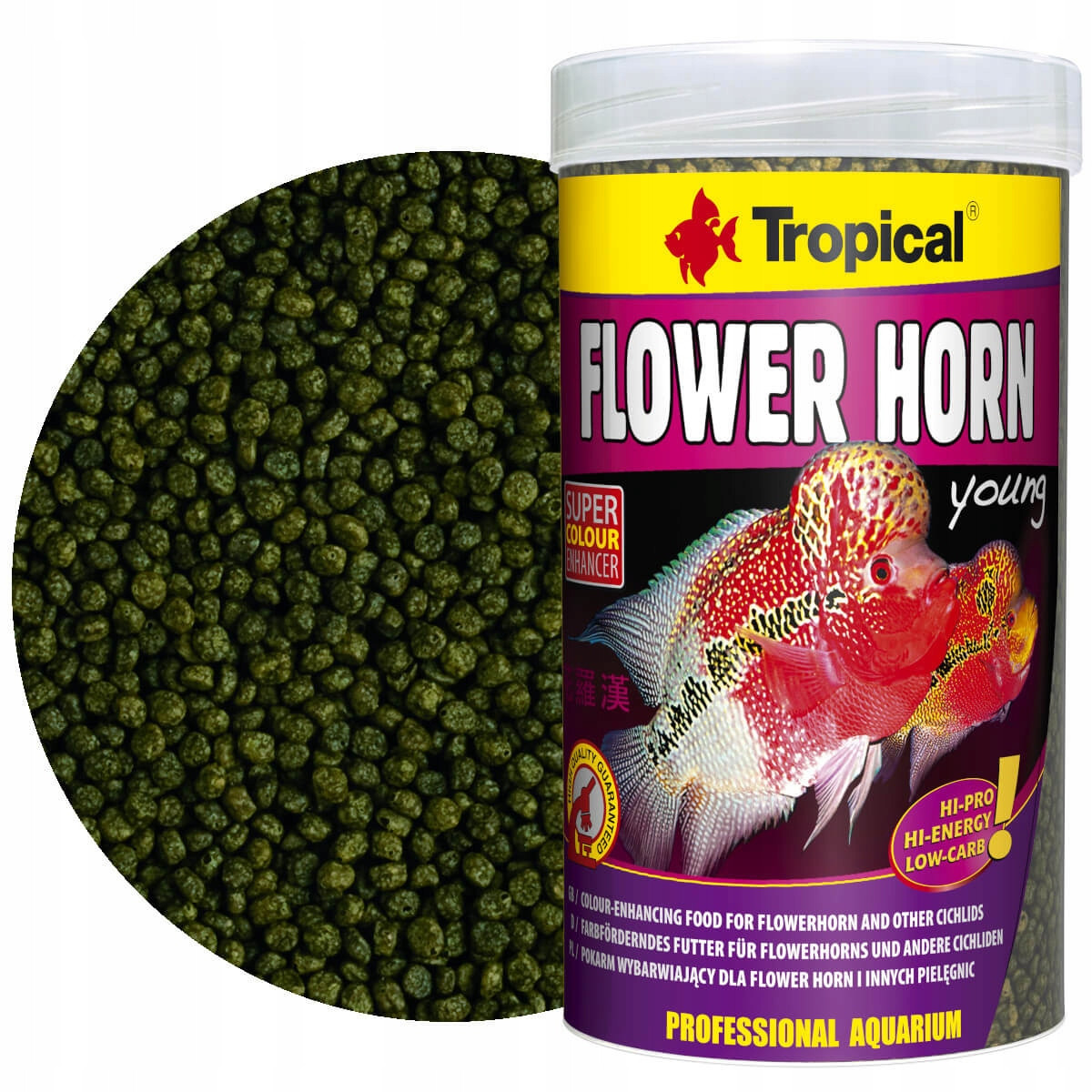 Tropical Flower Horn Young Pellet 1000ml Pokarm dla pielęgnic OUTLET