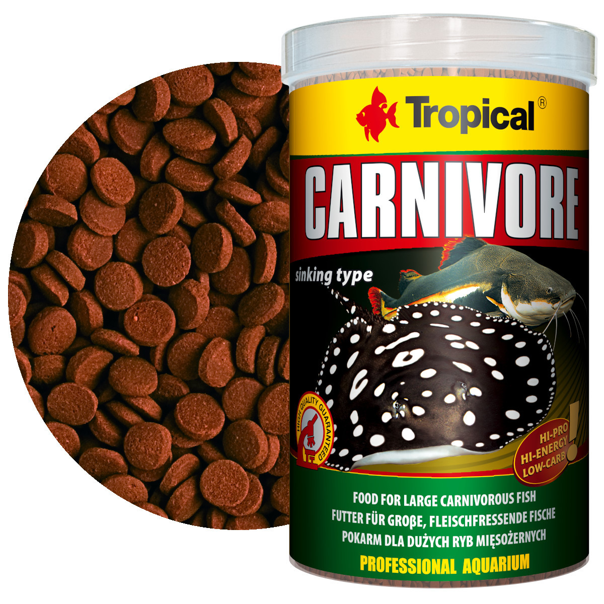 Tropical Carnivore 1000ml - 600g Pokarm dla ryb mięsożernych