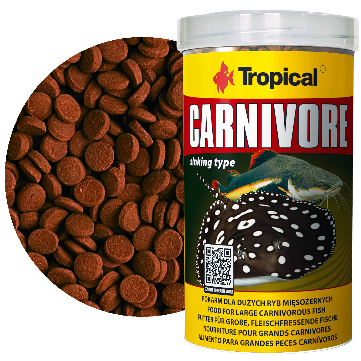 Tropical Carnivore 500ml - 300g Pokarm dla ryb mięsożernych
