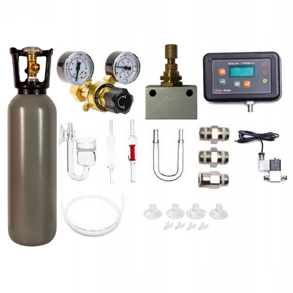 Zestaw CO2 Reaktor Max 19/25mm z butlą 5L z komputerem pH