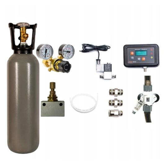 Zestaw CO2 Reaktor Max 16/22mm z butlą 5L z komputerem pH