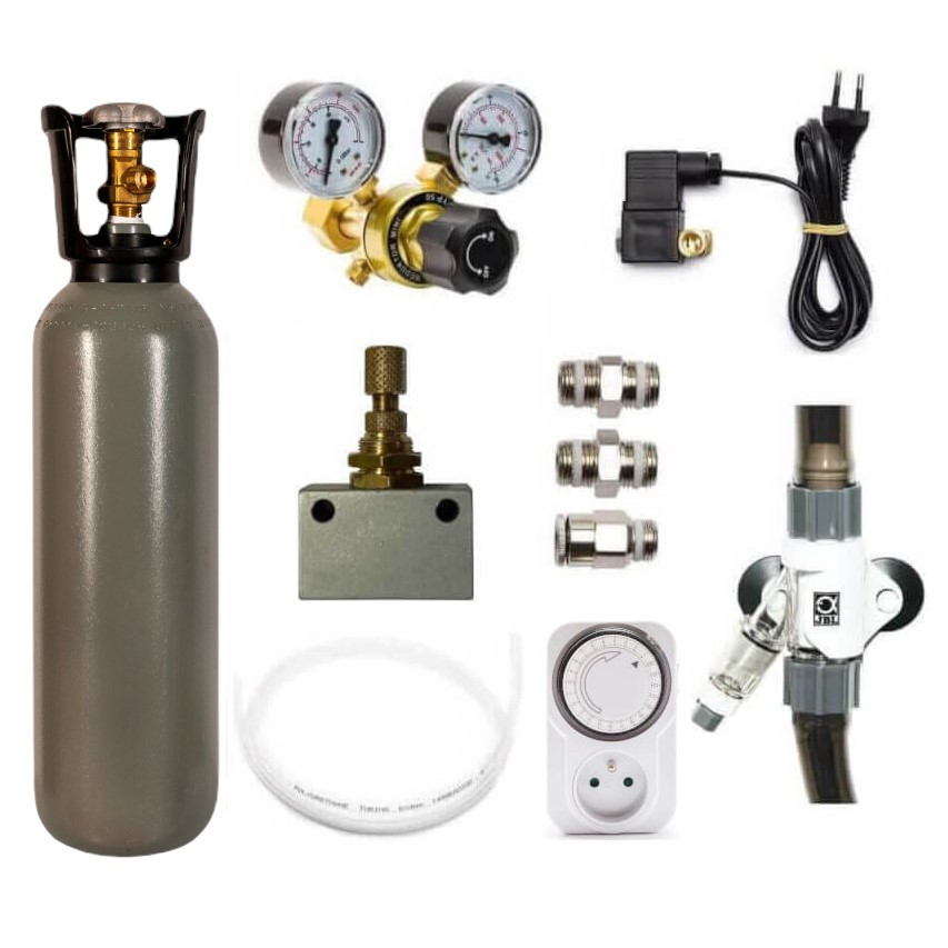 Zestaw CO2 Reaktor 19/25mm z butlą 2L do akwarium